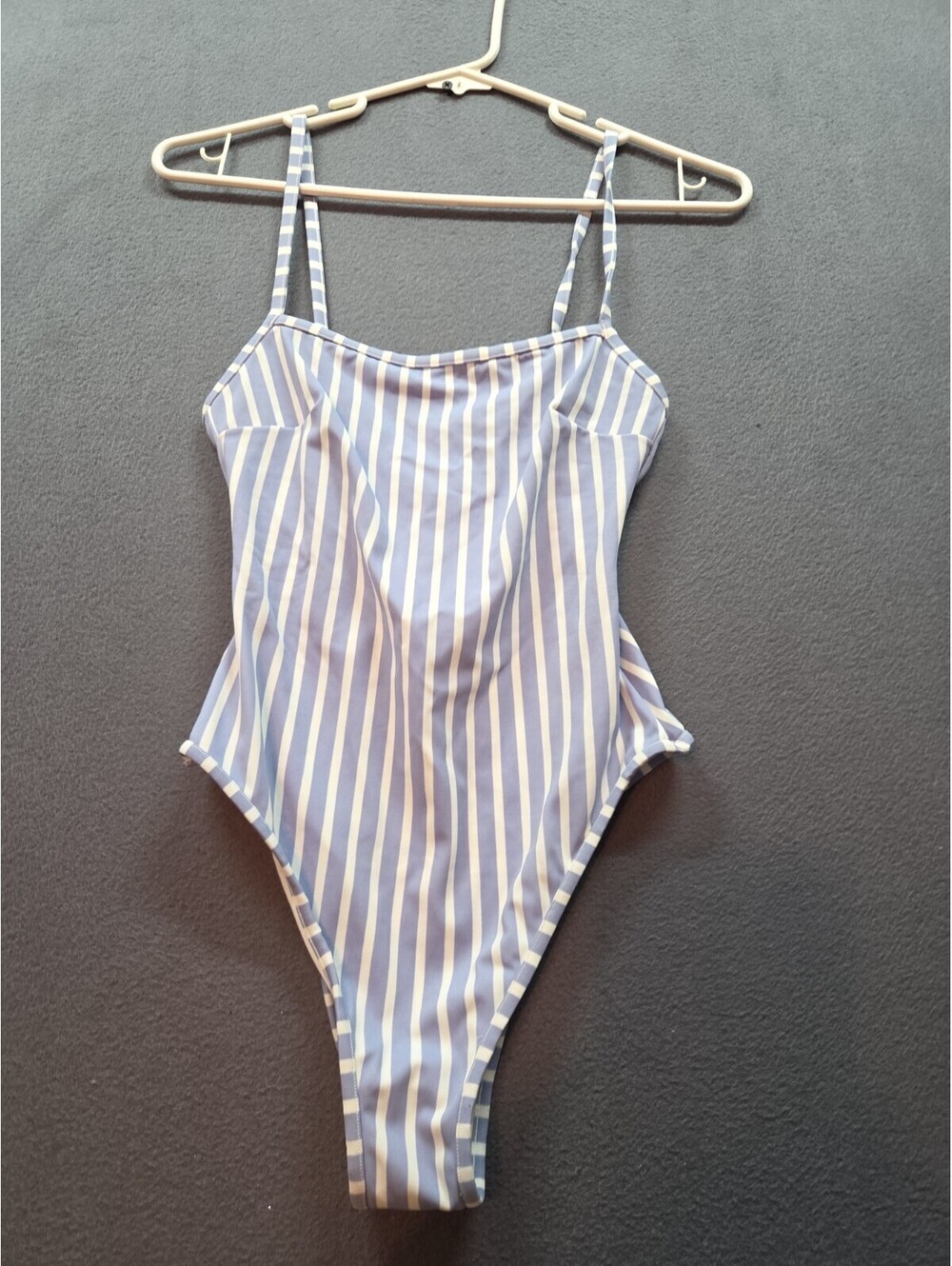 women's blue striped one piece bathing suit by H&M size XXS